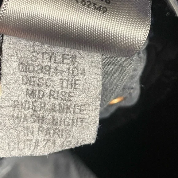 MOTHER The Rider High Waist Ankle Slim Straight Leg Jeans in Night in Paris